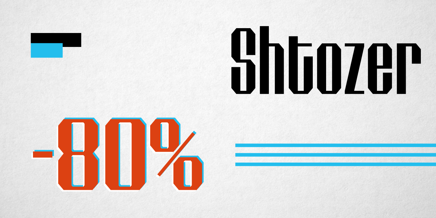 Beispiel einer Shtozer 100 Condensed-Schriftart